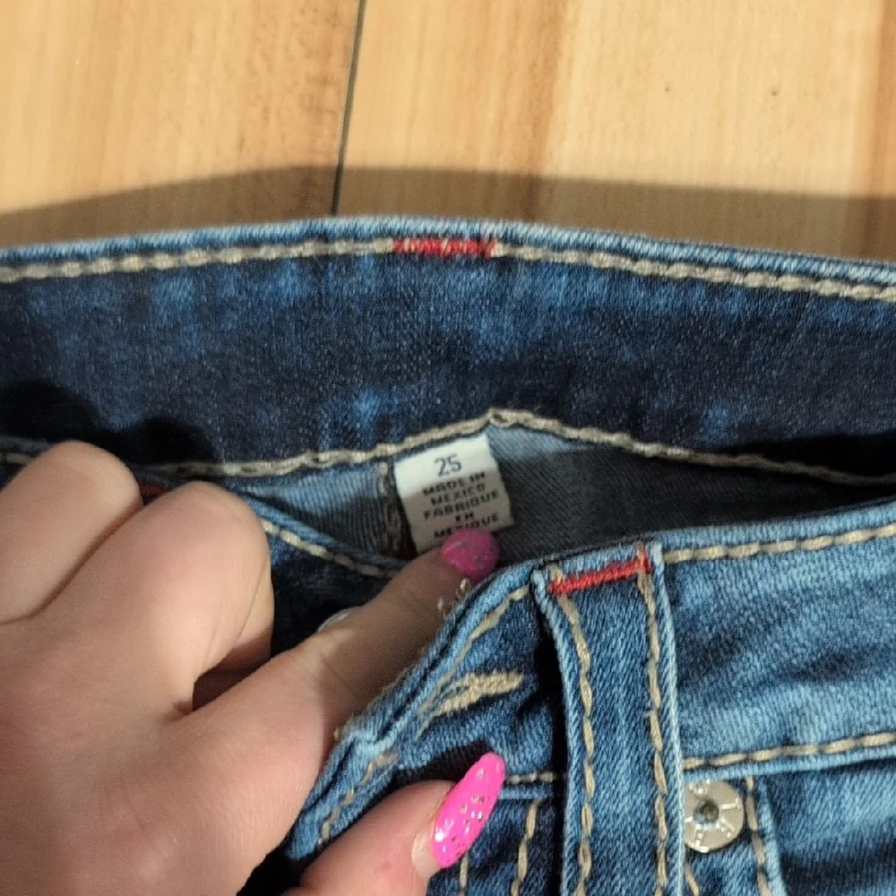 True Religion Women's Denim Jeans with Red Accents - Picture 2 of 4